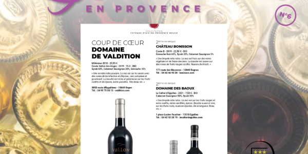 On parle de nous dans le catalogue Rouges et Blancs en Provence 2022 !